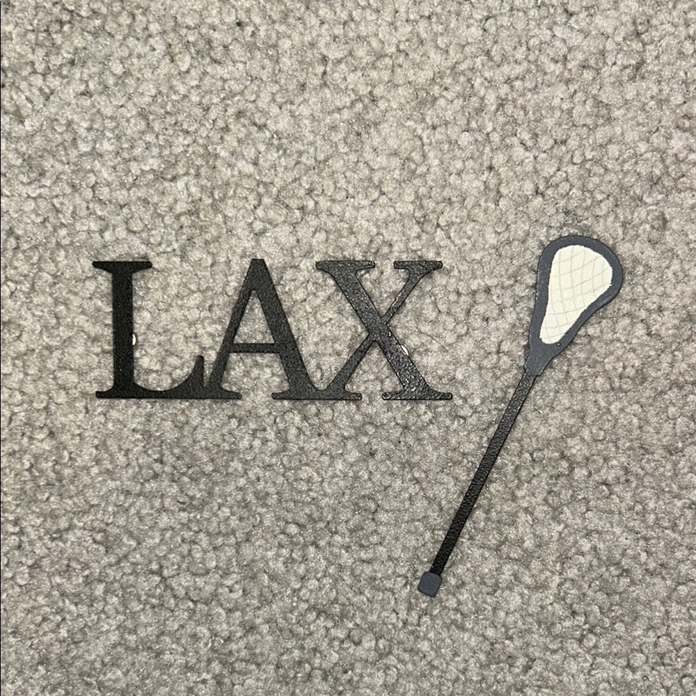 Black LAX Lacrosse roeda magnets metal